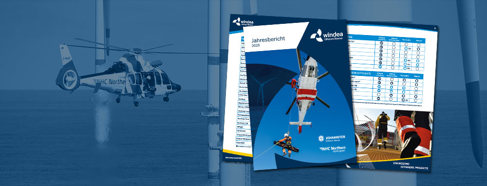 WINDEA Offshore Rescue 2025 Annual Report: Figures, services and insights into offshore medical care